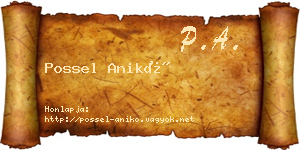 Possel Anikó névjegykártya